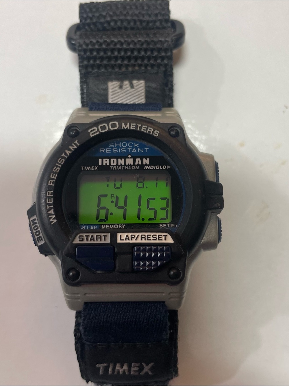 Vintage 90s Timex Ironman Triathlon 200M Shock Resistant Watch Indiglo